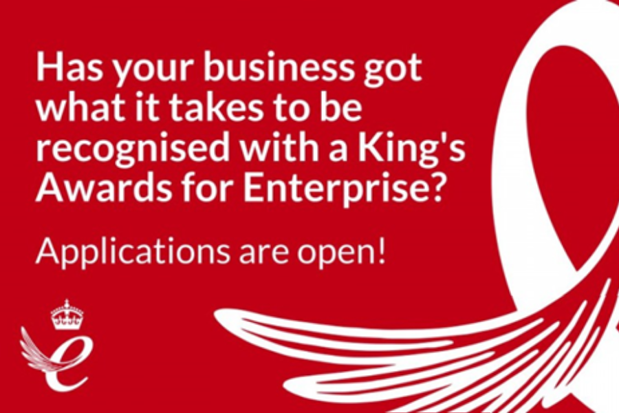 Applications open for The King’s Award for Enterprise